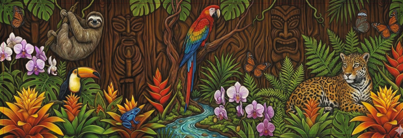 Jungle toekan etiket-artwork